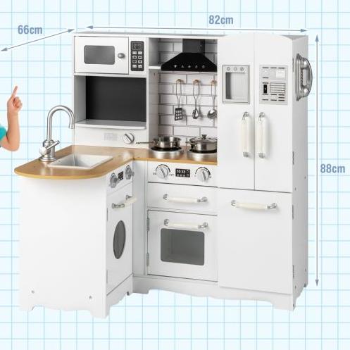 Angolo cottura per bambini con utensili da cucina telefono simulato lavatrice frigorifero 20_0008366