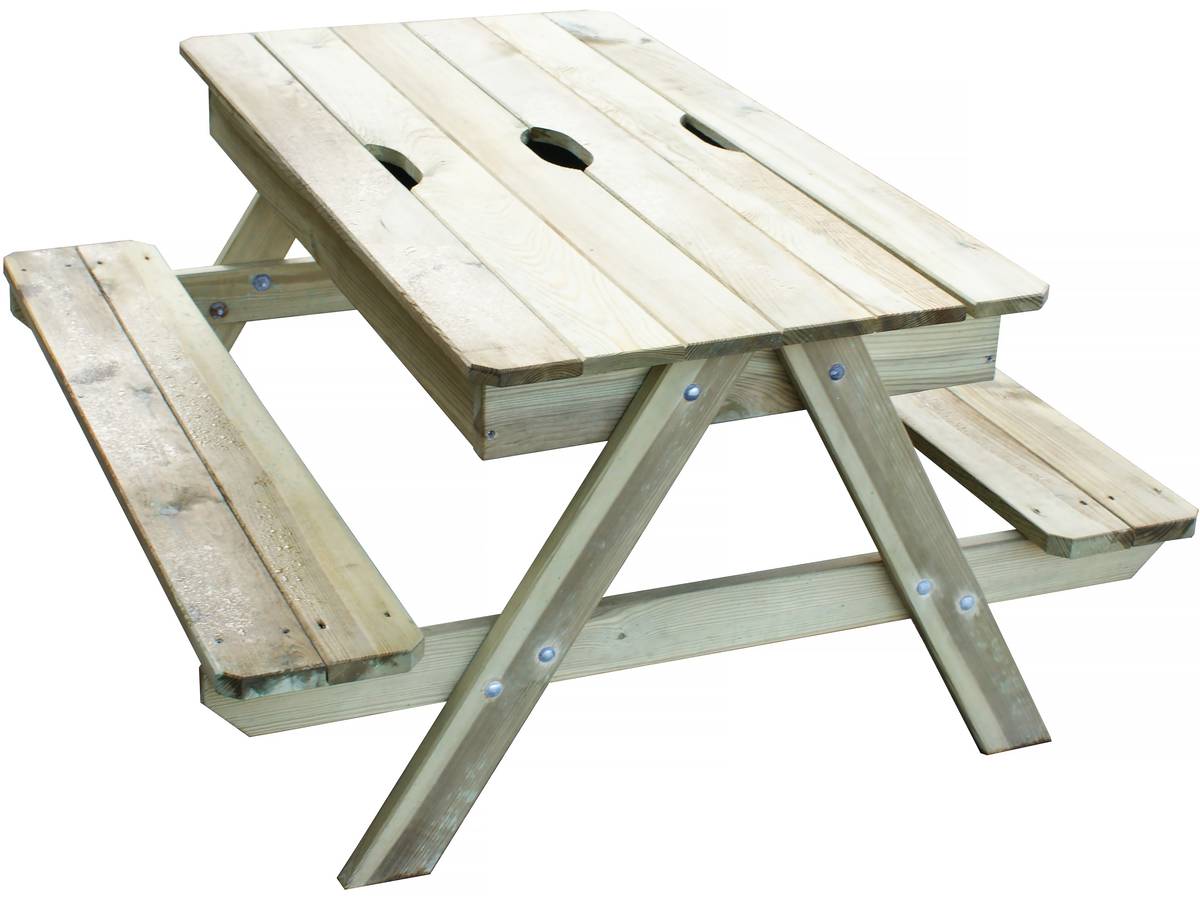 Tavolo da picnic 120x90xH.52cm con sabbiera integrata "Kid"