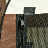 Trasportino per Animali Domestici Pieghevole in Oxford con Cuscino Rimovibile Lavabile e Borsa per Trasporto, 70x51x59cm, Marrone