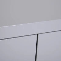 Armadietto Mobile Ripiano Regolabile Chiusura di Sicurezza per Casa Ufficio Garage Acciaio 80x40x92.5cm Grigio