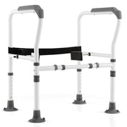 Supporto per WC bagno per anziani regolabile in altezza e larghezza, Supporto per gabinetto per anziani disabili Grigio-Salute e bellezza