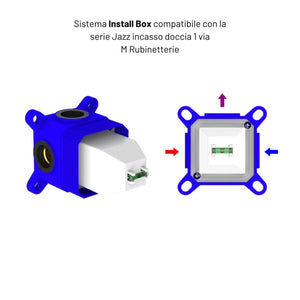 Jazz miscelatore incasso doccia in ottone *** finitura- oro lucido, confezione 1