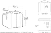 Casetta da Giardino Factor 8x8, Beige, 256,5 X 255 X 243 h