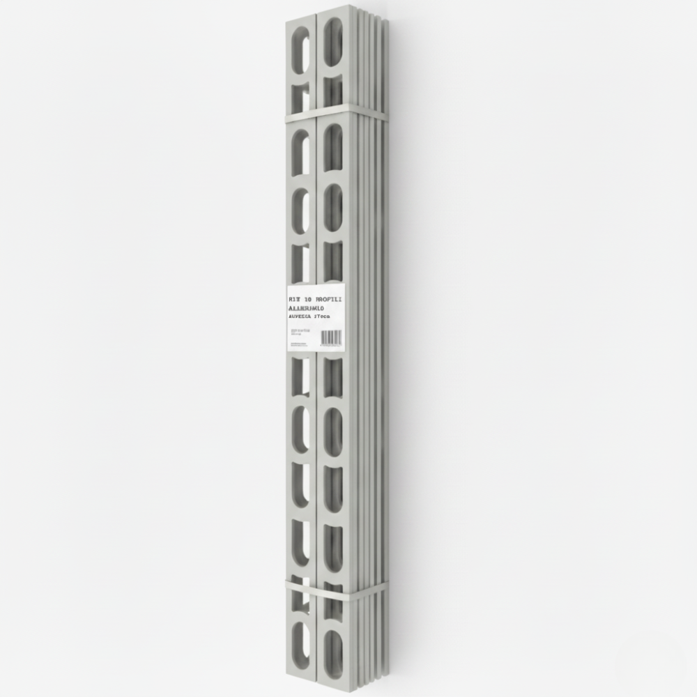 Profili in alluminio verniciato colore manhattan 110 a l per finitura parete proangle *** pezzi 10 pz, confezione 1