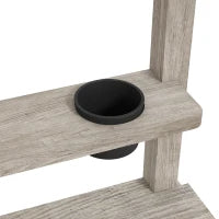 Sandbox con stazione acqua, 2 vasi da giardino, legno massiccio trattato, 154 x 80 x 60cm, Grigio