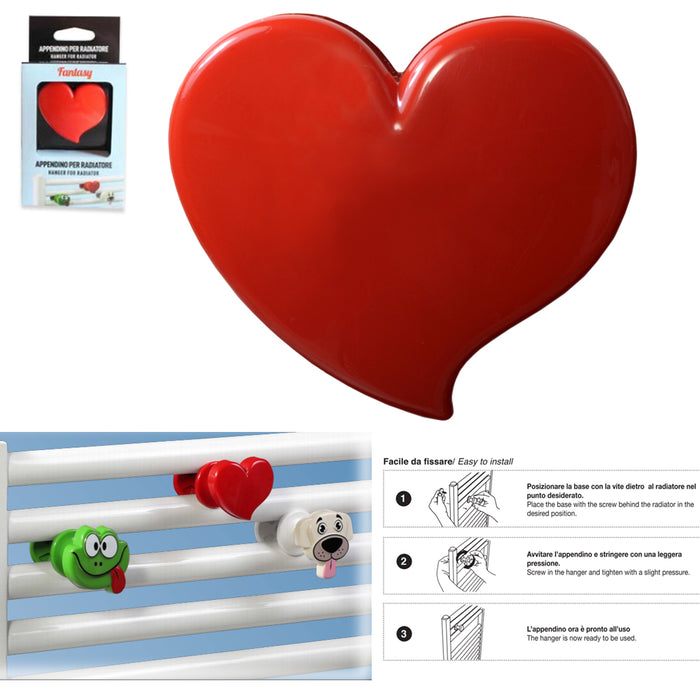 Pika' appendino per radiatori universale fantasy cuore lovely