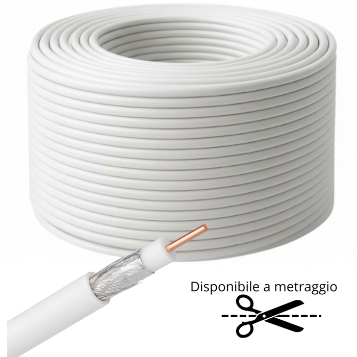 Messi & paoloni p500-sc100 cavo coassiale Ø5 mm rame puro 100 metri tv hd