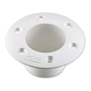 Base ad incasso rinforzata bianca per tubi da 60 mm