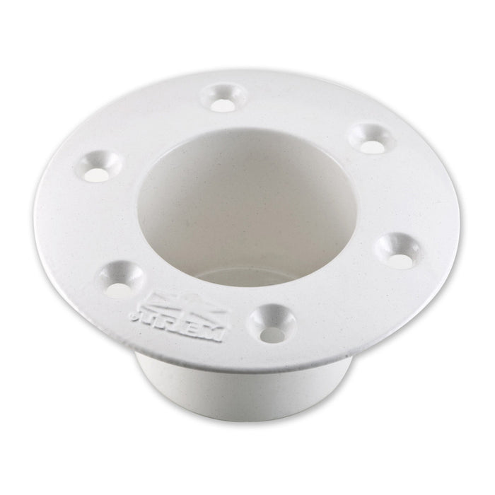 Base ad incasso rinforzata bianca per tubi da 60 mm