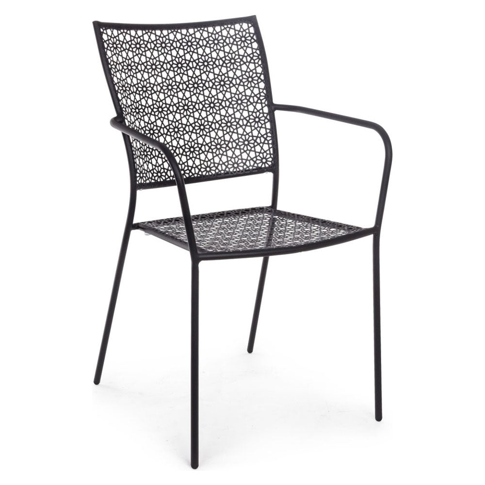 Sedia Da Esterno In Acciaio Antracite BIZZOTTO JODIE