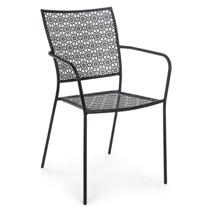 Sedia Da Esterno In Acciaio Antracite BIZZOTTO JODIE