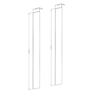 Guance di finitura per armadio della collezione MODULO, colore rovere.