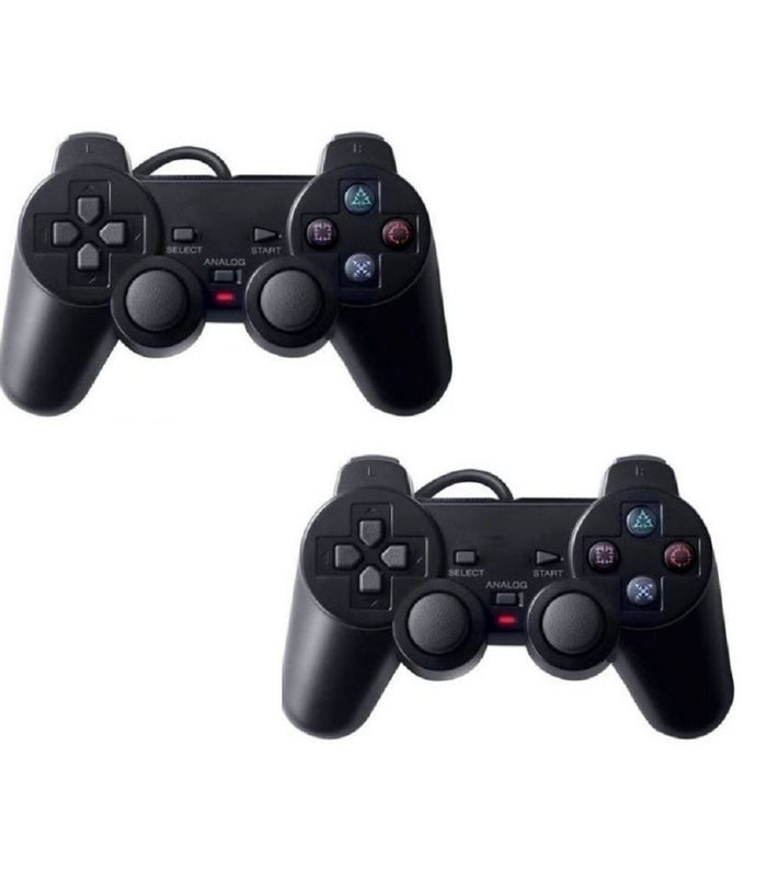 Joystick Con Filo Compatibile Ps2 Playstation 2 Joypad Controller Kit 2 Pezzi         