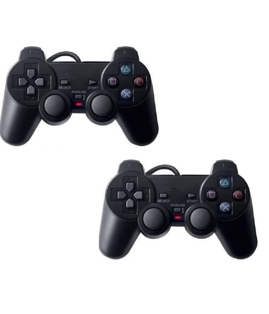 Joystick Con Filo Compatibile Ps2 Playstation 2 Joypad Controller Kit 2 Pezzi         
