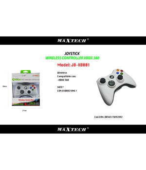 Joystick Joypad Controller Bianco Per Xbox 360 Wireless Senza Filo Compatibile         