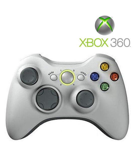 Joystick Joypad Controller Per Xbox 360 Con Cavo Filo Usb Compatibile Bianco         