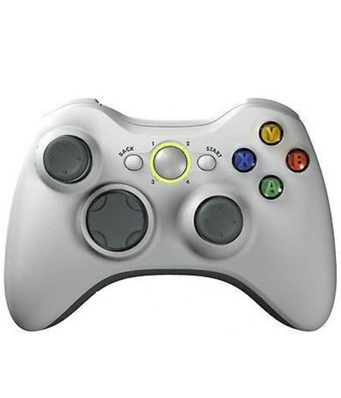 Joystick Joypad Controller Per Xbox 360 Con Cavo Filo Usb Compatibile Bianco         
