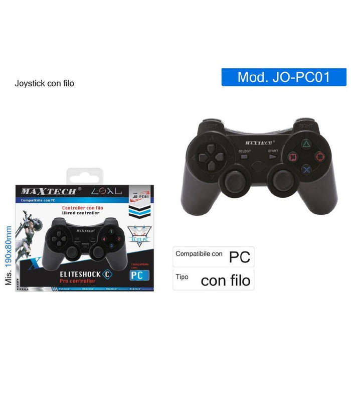 Joystick Usb Per Pc Con Filo Joypad Analogico Per Pc / Computer Maxtech Jo-pc01         