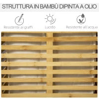 Cesto Portabiancheria in Bambù con Coperchio e Sacca in Poliestere Removibile e Lavabile, 44x37x62.5 cm, color Legno