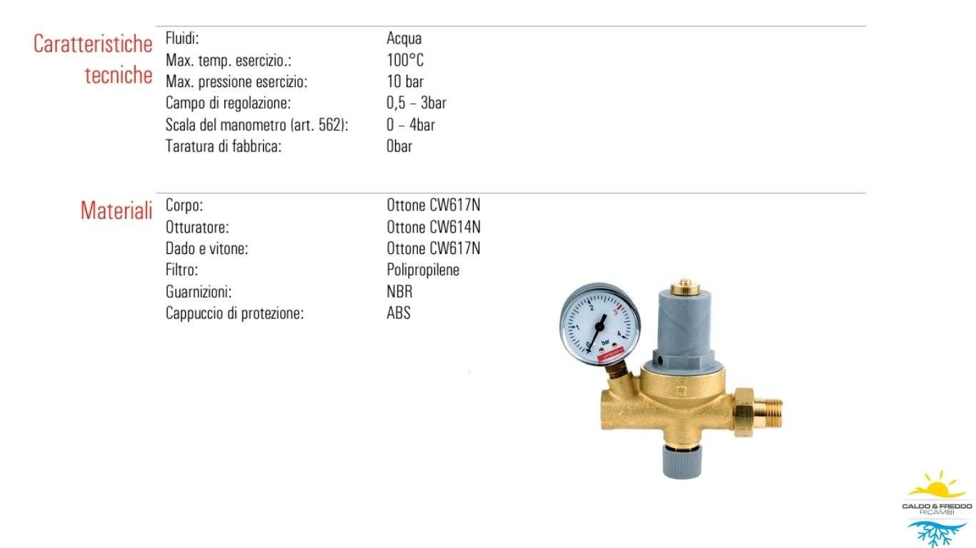 Gruppo di riempimento da 1/2" con portamanometro e funzione di controllo, regolazione e ripristino automatico della pressione negli impianti a circuito chiuso