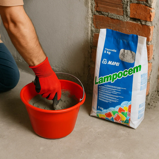 Kit ancoraggi rapidi riparazioni cemento rapido 5 kg guanti xl secchio d 36 cm