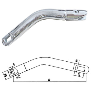 Giunto salpa ancora girevole doppio in acciaio inox aisi 316 lunghezza mm 220