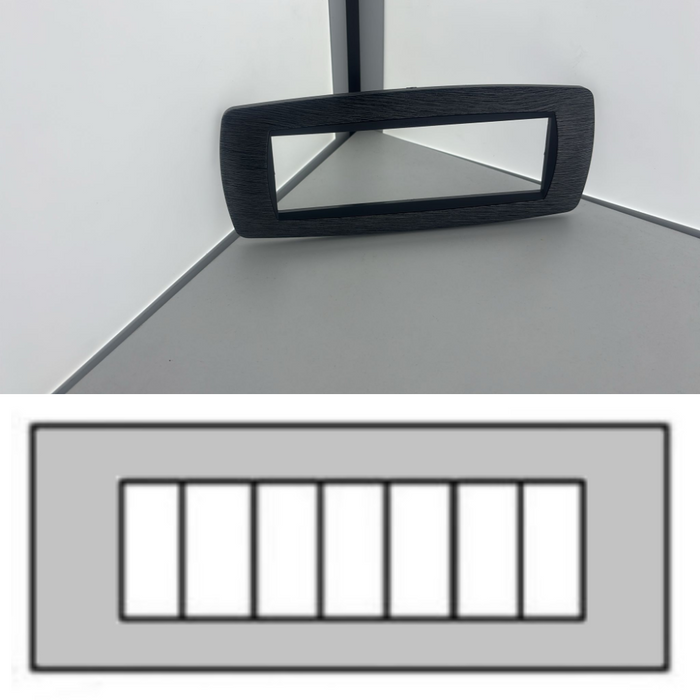 Master modo placca satinato grigio compatibili con supporti master modo *** numero posti 7 posti, confezione 1