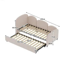 Divano con Letto Estraibile Imbottito in Velluto a Forma di Fiore, per Camera da Letto e Soggiorno, 90x200 cm, Senza Materasso, Rosa