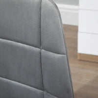 Sedia Girevole , Design Ergonomico e Regolabile Senza Braccioli, Grigio, 59x59x81-91cm