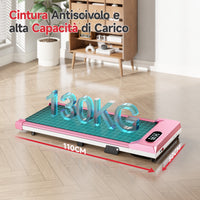 Tapis Roulant per casa e ufficio - RATTANTREE - Display a LED - 8km/h - Capacity 130 kg - Rosa