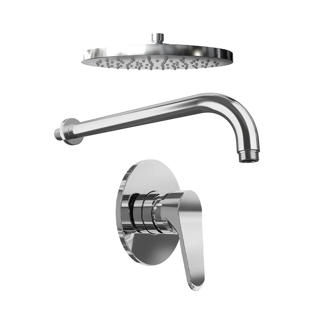 Set doccia cromato - Miscelatore incasso Judy con braccio e soffione 20 cm