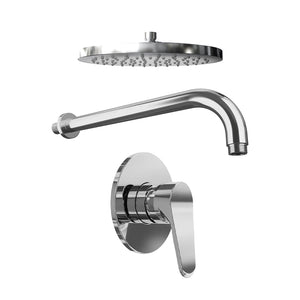 Set doccia cromato - Miscelatore incasso Judy con braccio e soffione 20 cm