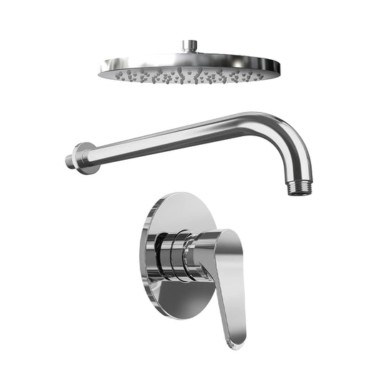 Set doccia cromato - Miscelatore incasso Judy con braccio e soffione 20 cm