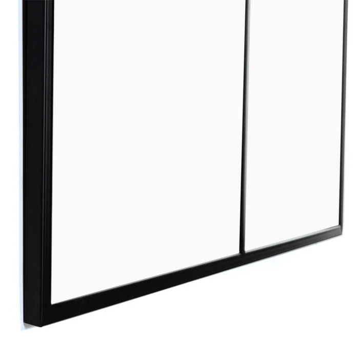 IDMarket - Juego de consola DETROIT con espejo de diseño industrial de 2 franjas