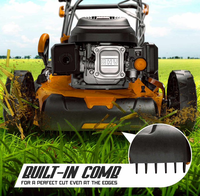 Tagliaerba semovente 225cc 5,2cv OHV 4 Tempi con e-start mulching 4in1 520mm ampiezza di taglio