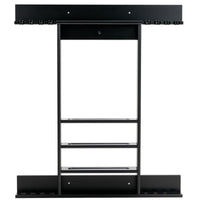 Portastecche da biliardo a parete 8 stecche e scanalature 3 livelli 15 supporti per palline 1 supporto per palline triangolari in legno per club Nero 20_0007366