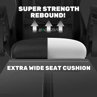 Sedia Gaming con Poggiapiedi Telescopico - RATTANTREE - Sedie da gamer con Cuscino Lombare & Poggiatesta- Schienale Regolabile 90-155° - Nero