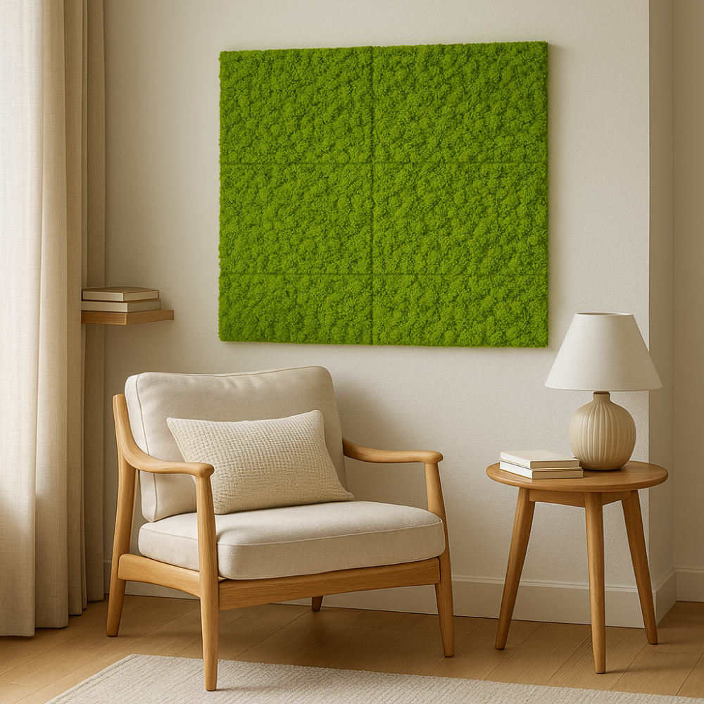 Pannello decorativo siepe artificiale interni esterni 50 x 50 x h3 cm muschio