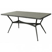 Tavolo Ceramica E Ferro Verniciato Rettangolare Minosse 160X90 Cm Grigio Scuro