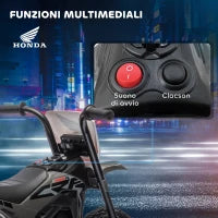 Moto da Cross Elettrica per Bambini Licenza Honda CRF450RL a 3 Ruote con Clacson, 71x40.5x43.5 cm, Grigio