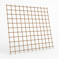 Set rete elettrosaldata ferro grezzo Ø 8 mm maglia 20 x 20 cm fogli 1,5 x 1 m *** pezzi 20 fogli, confezione 1