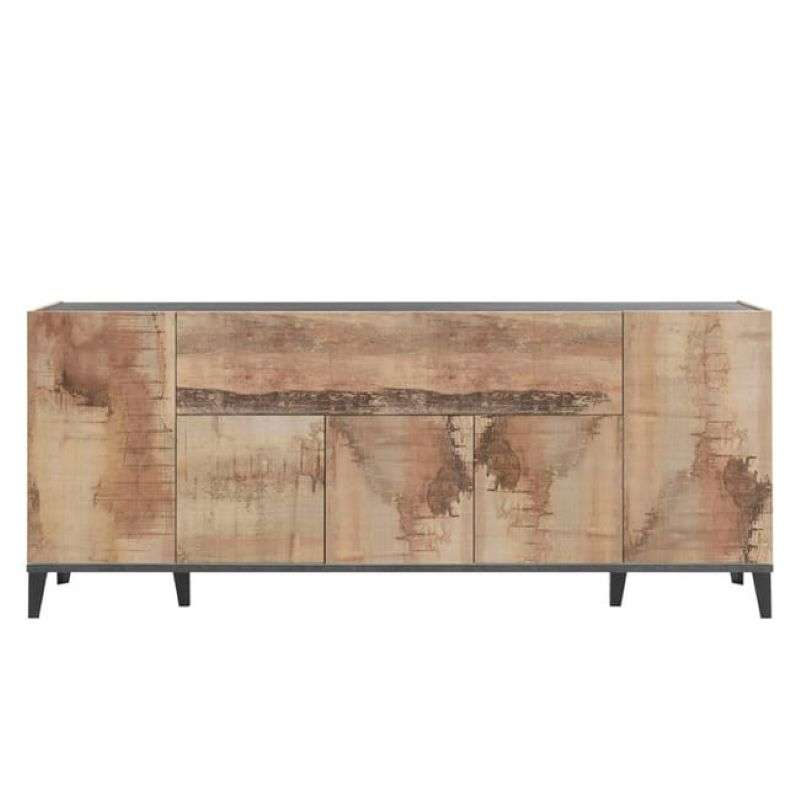 Credenza madia 5 ante a battente 1 vano a ribalta 200x40cm Stephanie Report