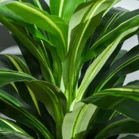 Pianta Tropicale Decorativa Dracena Finta in Plastica con Vaso per Interno ed Esterno, Ф18 x 110cm