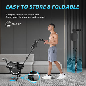 Vogatore per Casa Magnetico - RATTANTREE - Vogatori idraulico magnetico/domestico, 8 Livelli di Resistenza, Carico Massimo 120 kg