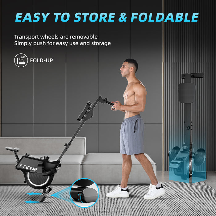 Vogatore per Casa Magnetico - RATTANTREE - Vogatori idraulico magnetico/domestico, 8 Livelli di Resistenza, Carico Massimo 120 kg