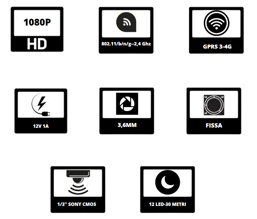 Telecamera ip/wi-fi 4g esterno proxe 2 megapixel