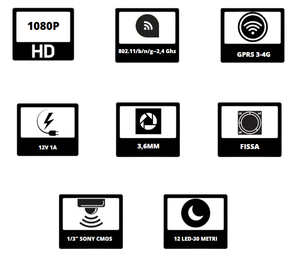 Telecamera ip/wi-fi 4g esterno proxe 2 megapixel