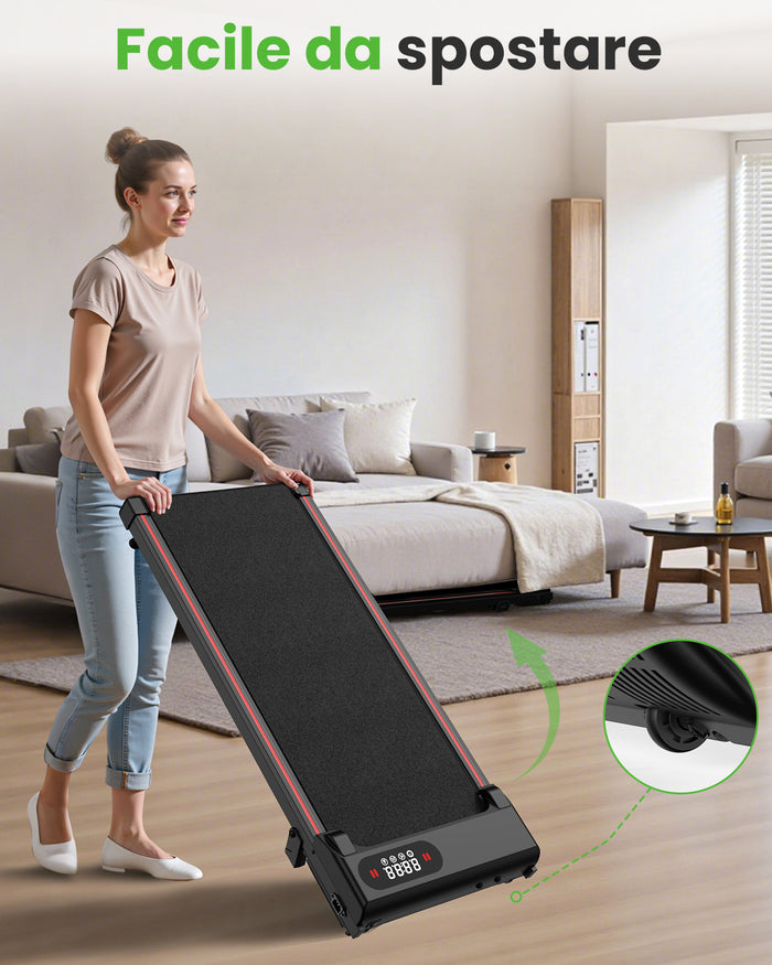Tapis roulant elettrico inclinato RATTANTREE, tappetino da passeggio da 1 a 8 km/h con telecomando, per casa e ufficio, 2,5 CV, capacitï¿½ï¿½ 140 kg