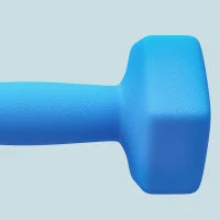 Set 2 Manubri Esagonali da 2x6kg in Metallo e Plastica con Impugnatura Antiscivolo, 22x10x10 cm, Azzurro