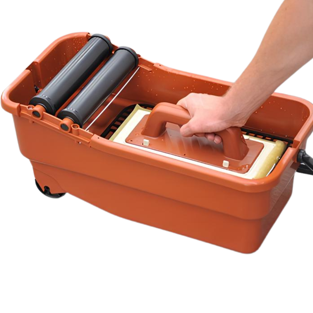 Vaschetta plastica rulli frattone spugna sweepex rimozione stuccatura